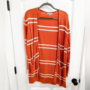 Orange/White Striped Sweater